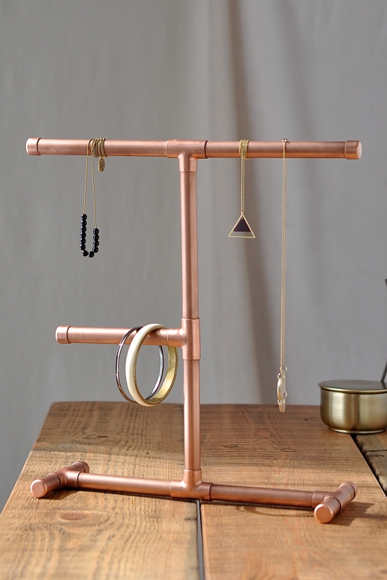 Industrial Copper Jewellery Stand