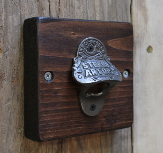 Reclaimed Wooden Beer Bottle Opener (Dark)