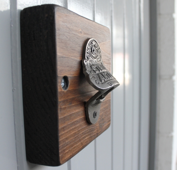 Reclaimed Wooden Beer Bottle Opener (Dark)