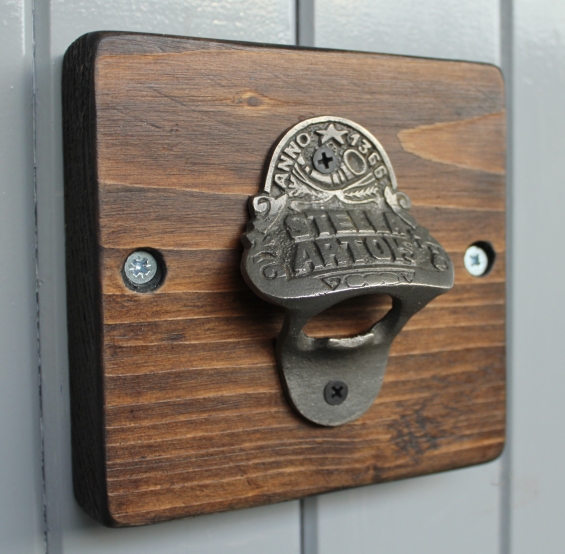 Reclaimed Wooden Beer Bottle Opener (Dark)