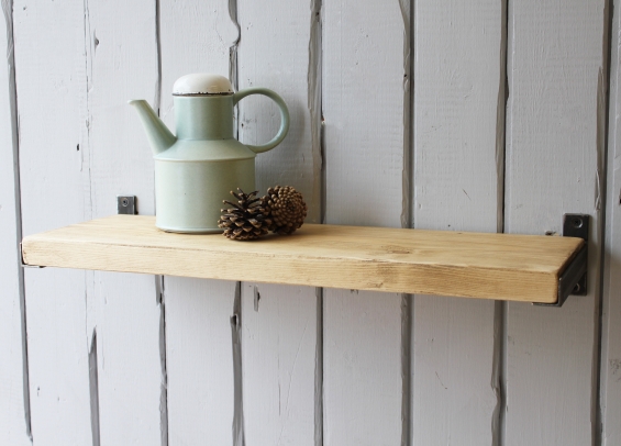 Industrial Wood And Steel Shelf (natural)