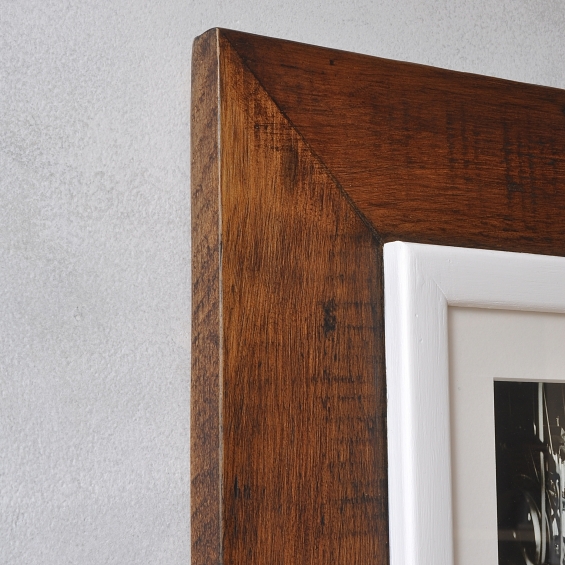 Reclaimed Wooden Four Aperture Photo Frame