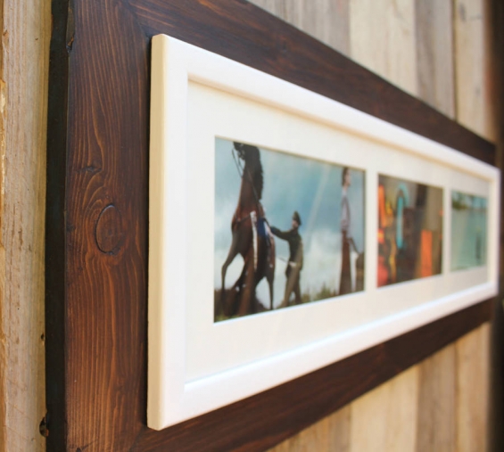 Reclaimed Wooden Landscape Aperture Photo Frame 1