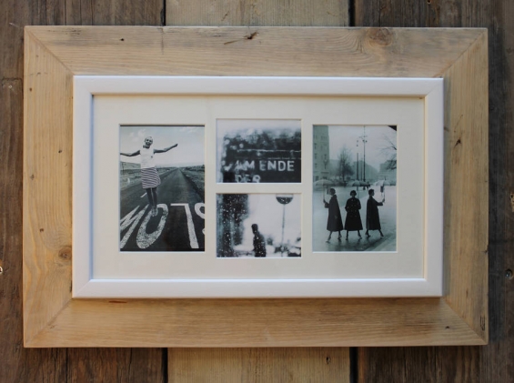 Reclaimed Wooden Multi Aperture Four Photo Frame 1