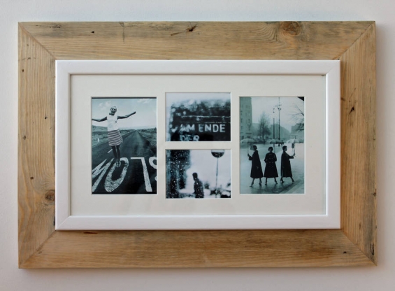 Reclaimed Wooden Multi Aperture Four Photo Frame 2