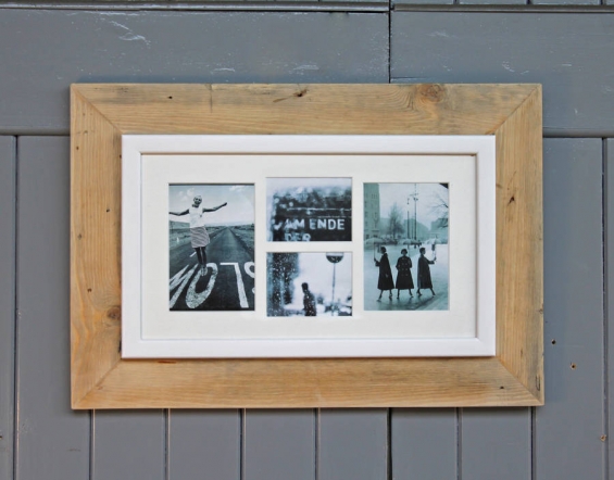 Reclaimed Wooden Multi Aperture Four Photo Frame 4